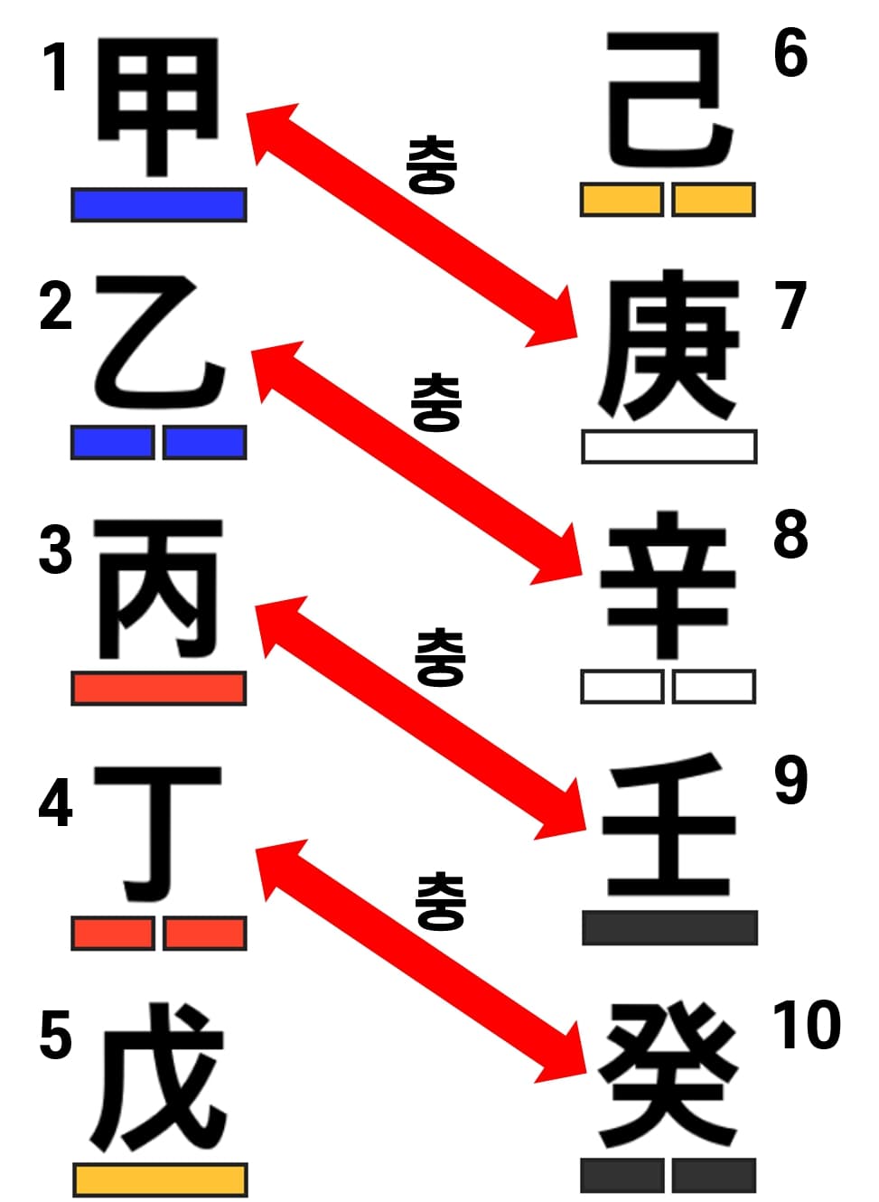 천간충 모식도