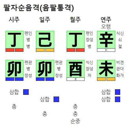 기묘 일주 팔자순음격